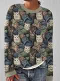 Wooly Cats Women's Cozy Sweater elevenforest