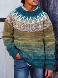 Men's Forest Inspired Ocean Gradient Cozy Isle Sweater elevenforest