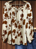 Women's Casual Floral Printed Top