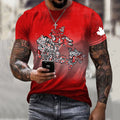 Men's Canadian Aboriginal Our Home On Native Land Print Short Sleeve T-shirt elevenforest