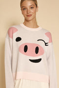 Orla® | Knitted sweater with pig face