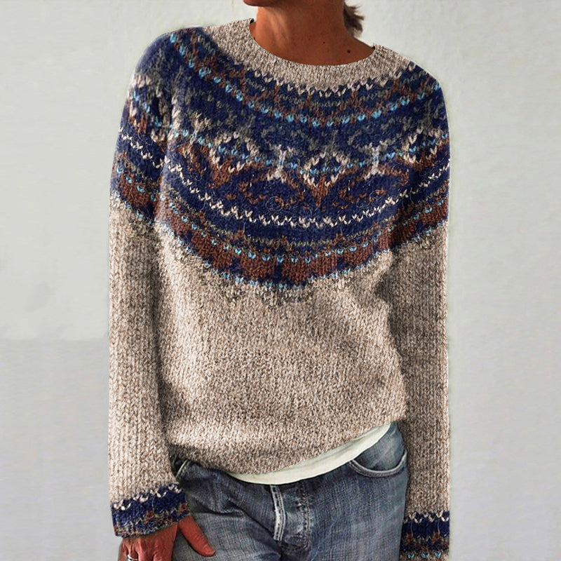 Vintage Tribal Iceland Pattern Warm Comfy Cozy Sweater elevenforest