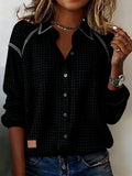 Women's Casual Lapel Waffle Sports Shirt 