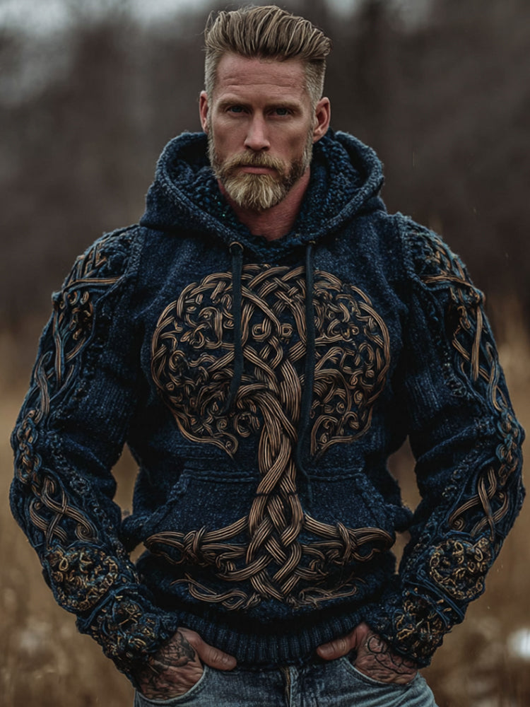 Viking Life Tree Celtic Knot Warm Hoodie Sweater elevenforest